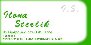 ilona sterlik business card